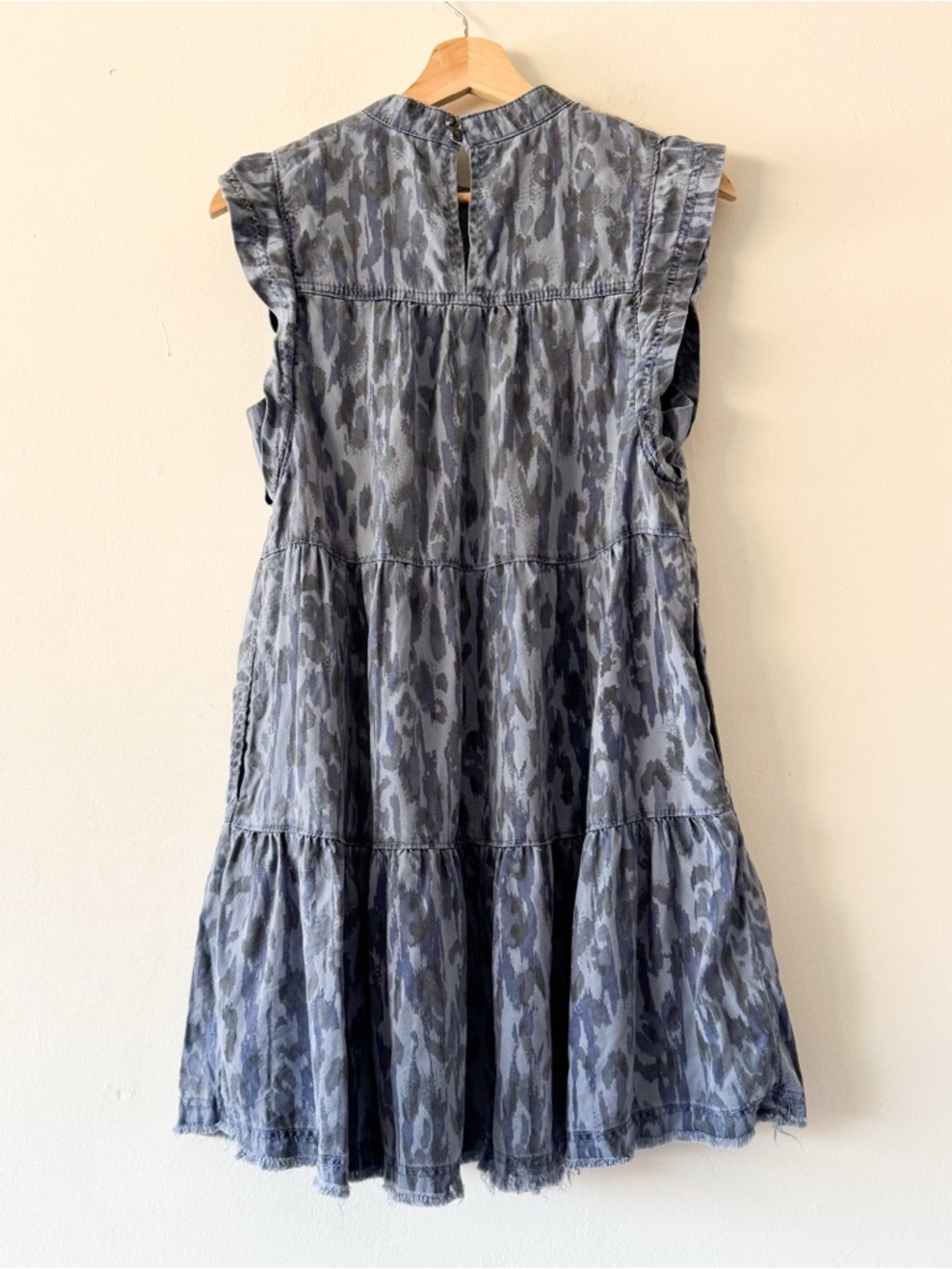 Anthropology Jenee Tiered Blue Printed Dress Size S - Picture 4 of 10